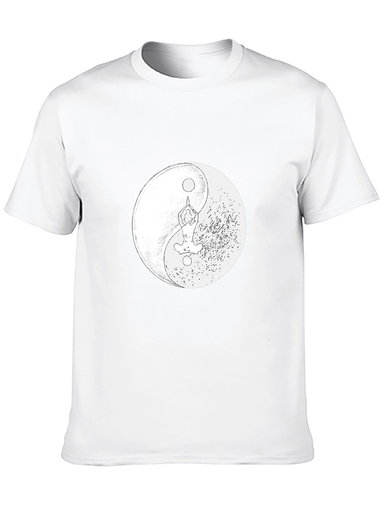 Yin Yang Yoga Pose Graphic Tee - Balance & Harmony