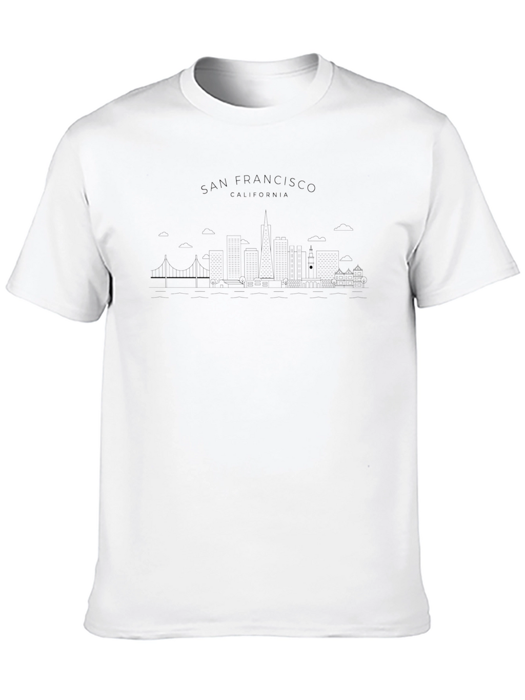 San Francisco Skyline Mens Black T-Shirt
