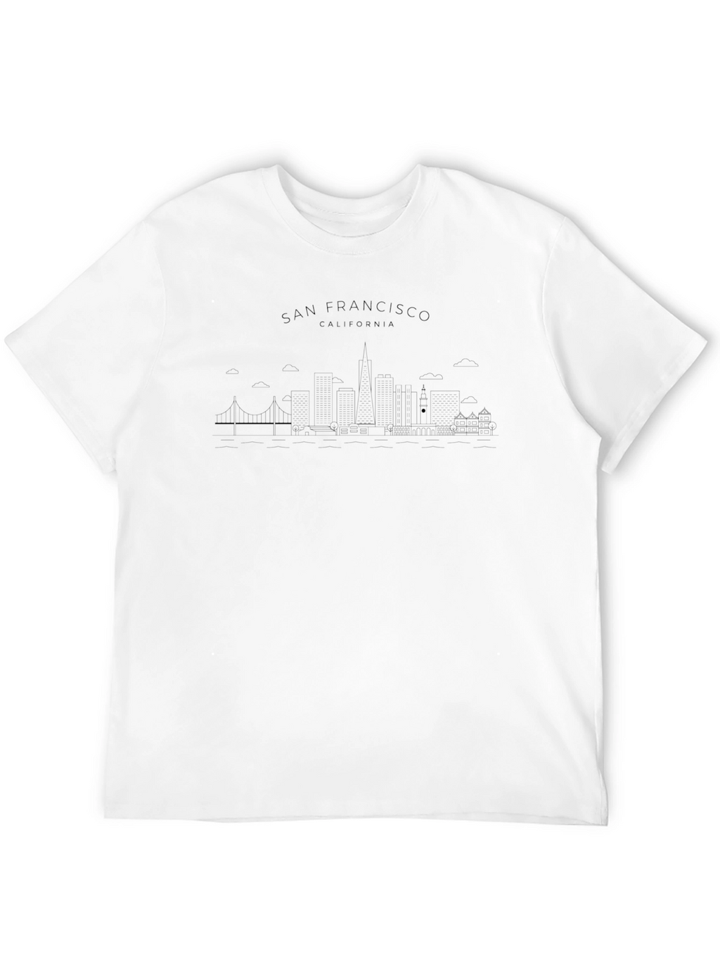 San Francisco Skyline Mens Black T-Shirt