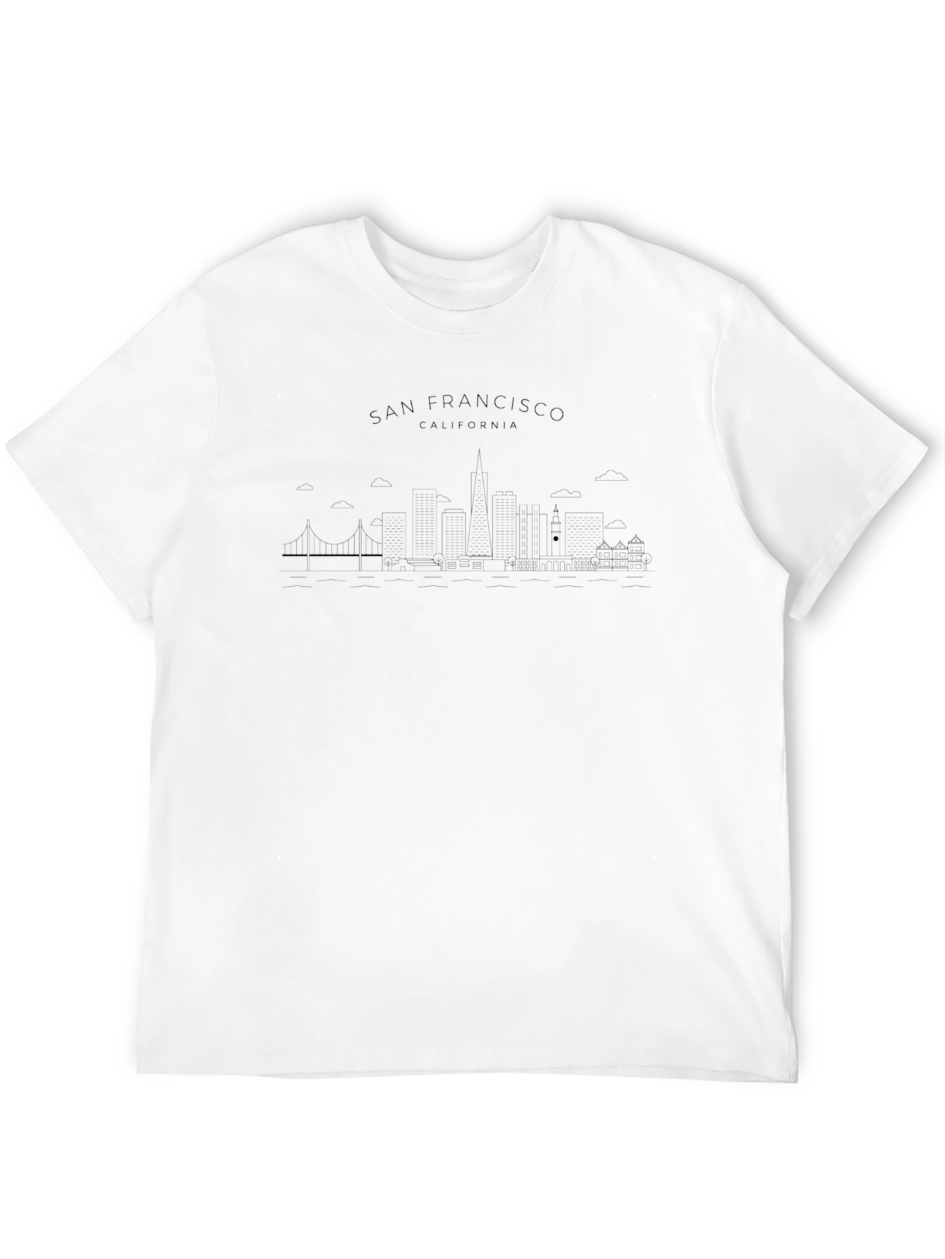 San Francisco Skyline Mens Black T-Shirt
