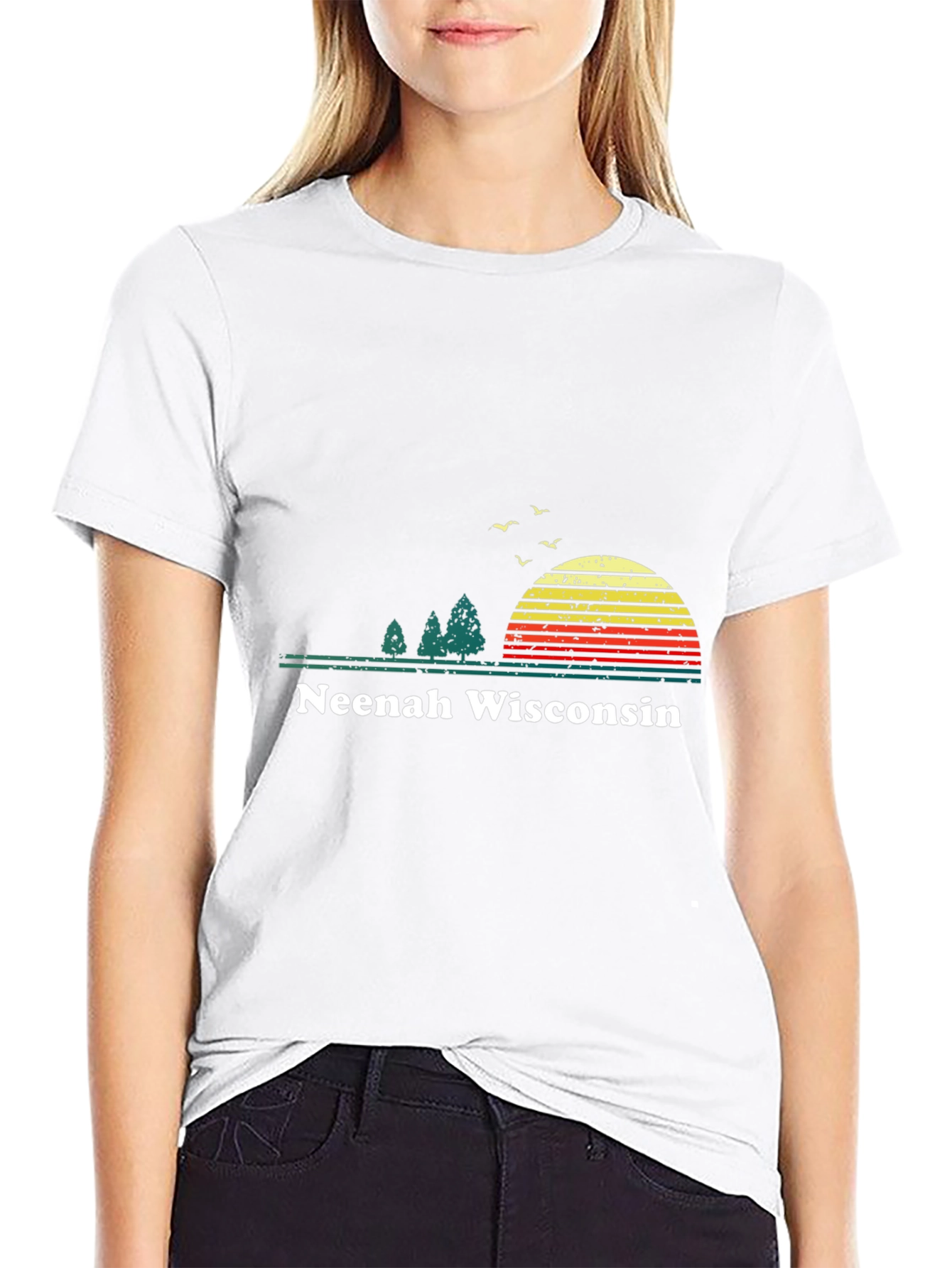 Neenah Wisconsin Retro Sunset T-Shirt