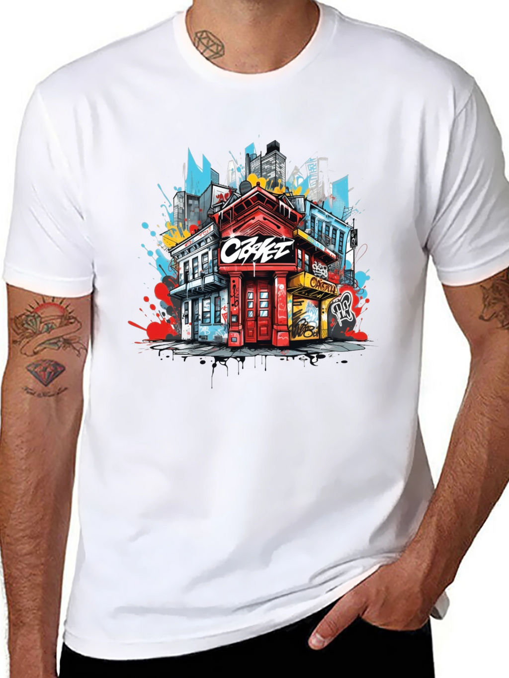 Urban Graphic Tee: Cityscape Design