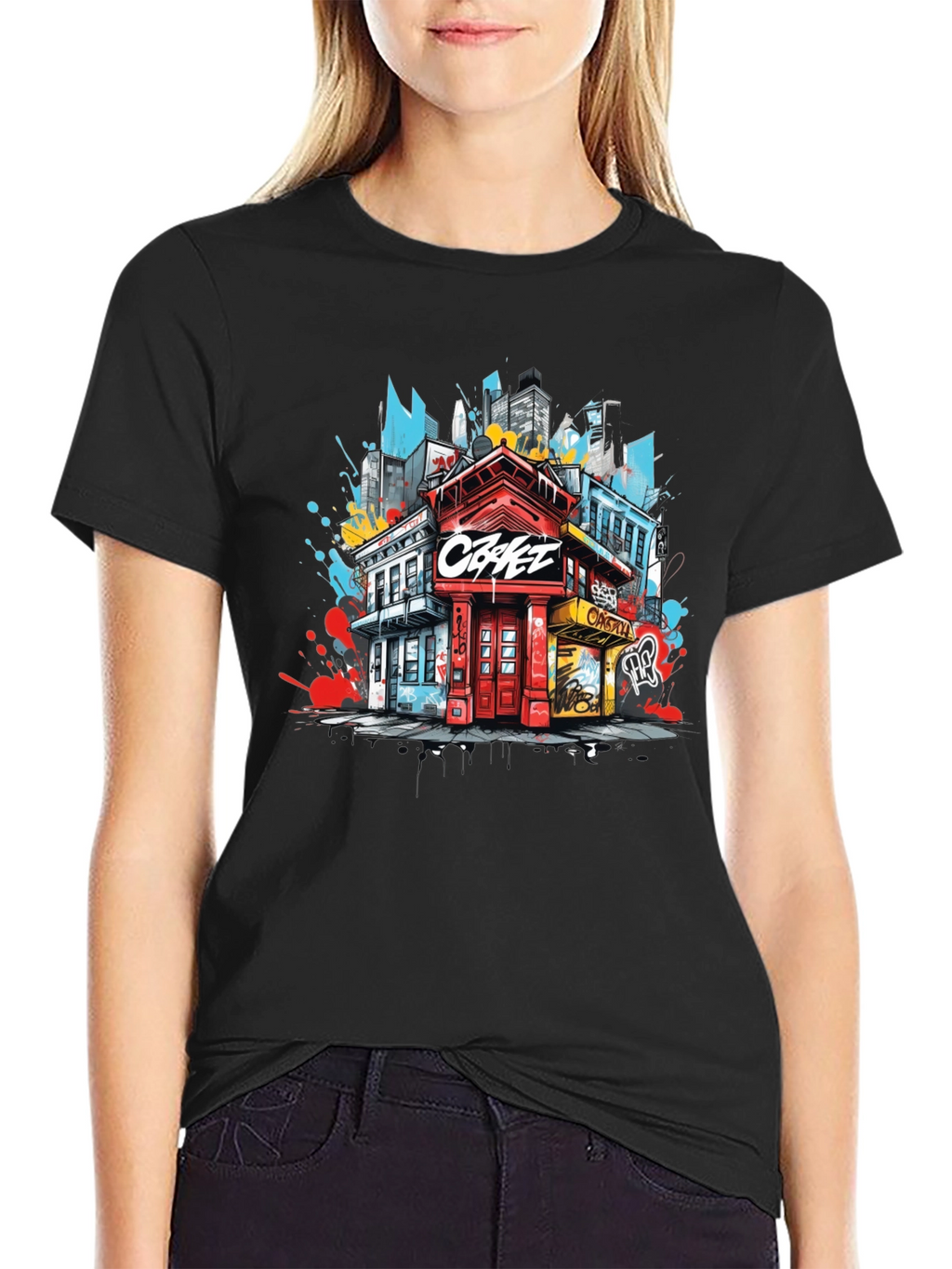 Urban Graphic Tee: Cityscape Design