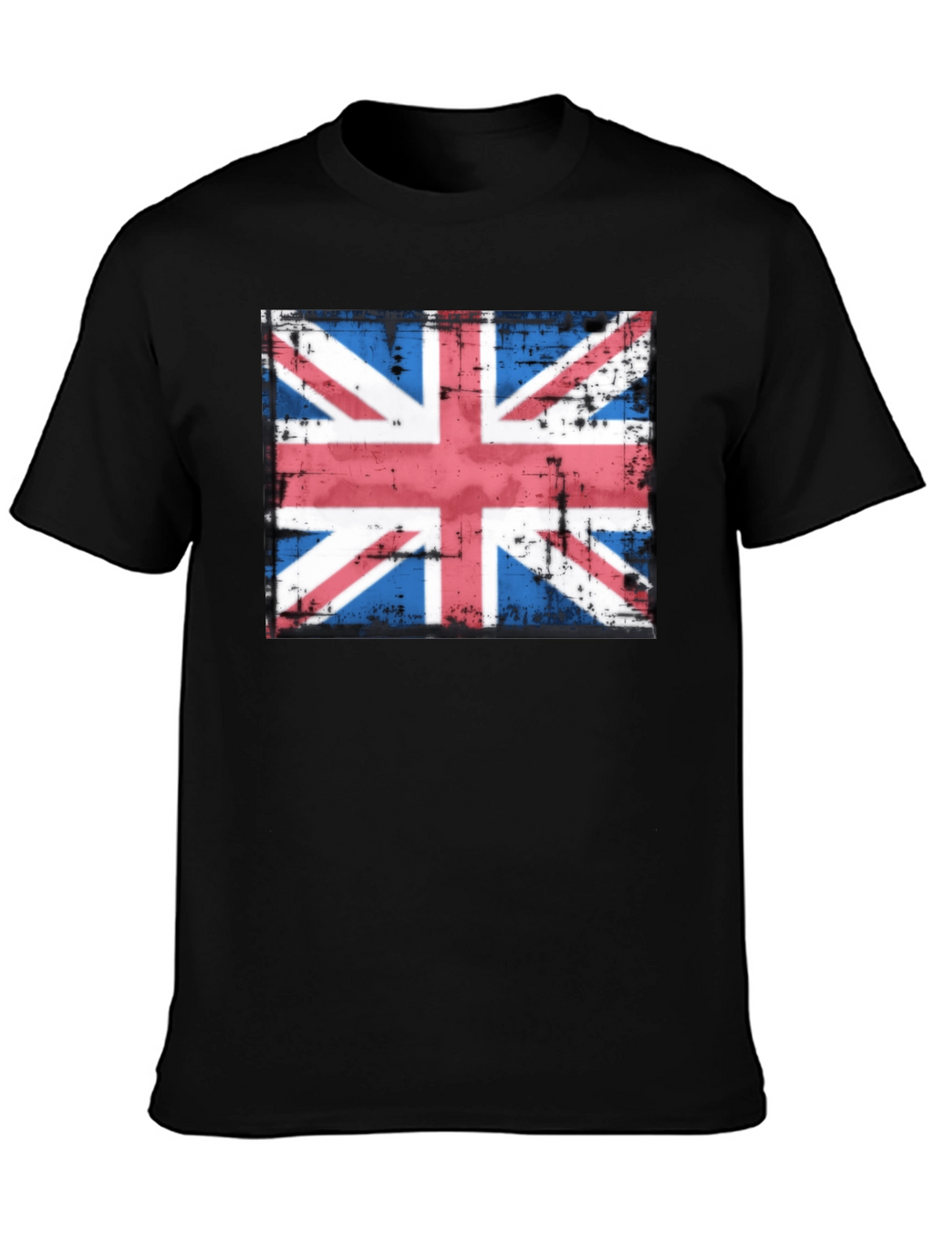 Union Jack Flag Graphic T-Shirt - Distressed Look