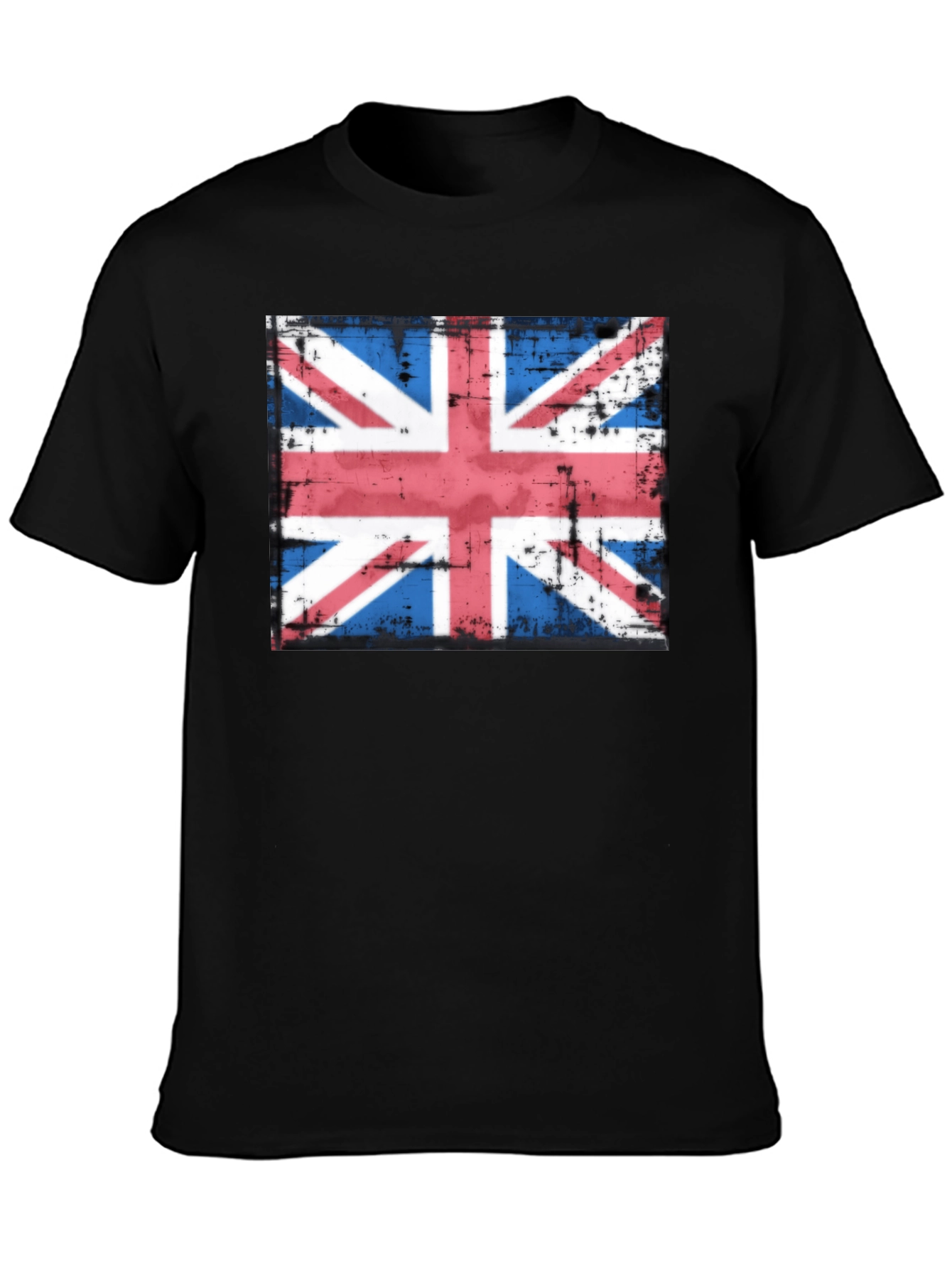 Union Jack Flag Graphic T-Shirt - Distressed Look