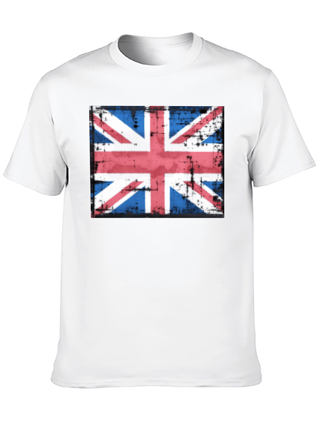 Union Jack Flag Graphic T-Shirt - Distressed Look