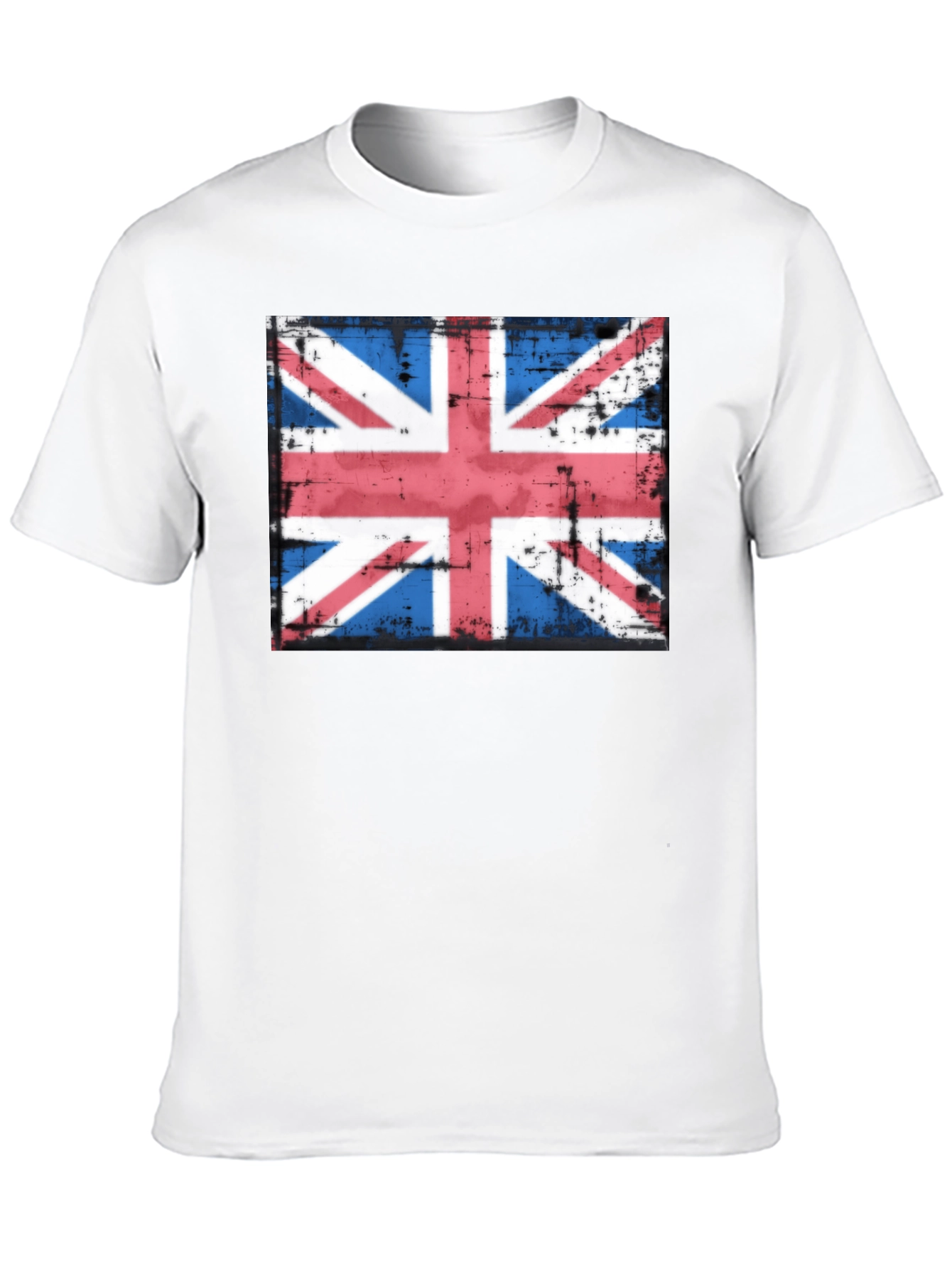 Union Jack Flag Graphic T-Shirt - Distressed Look