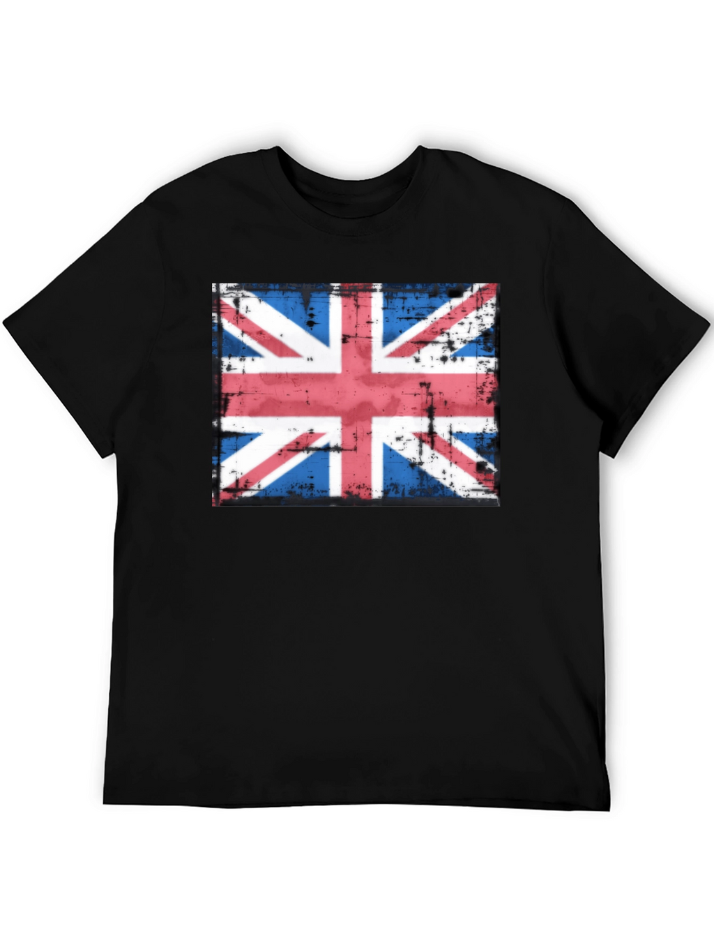 Union Jack Flag Graphic T-Shirt - Distressed Look