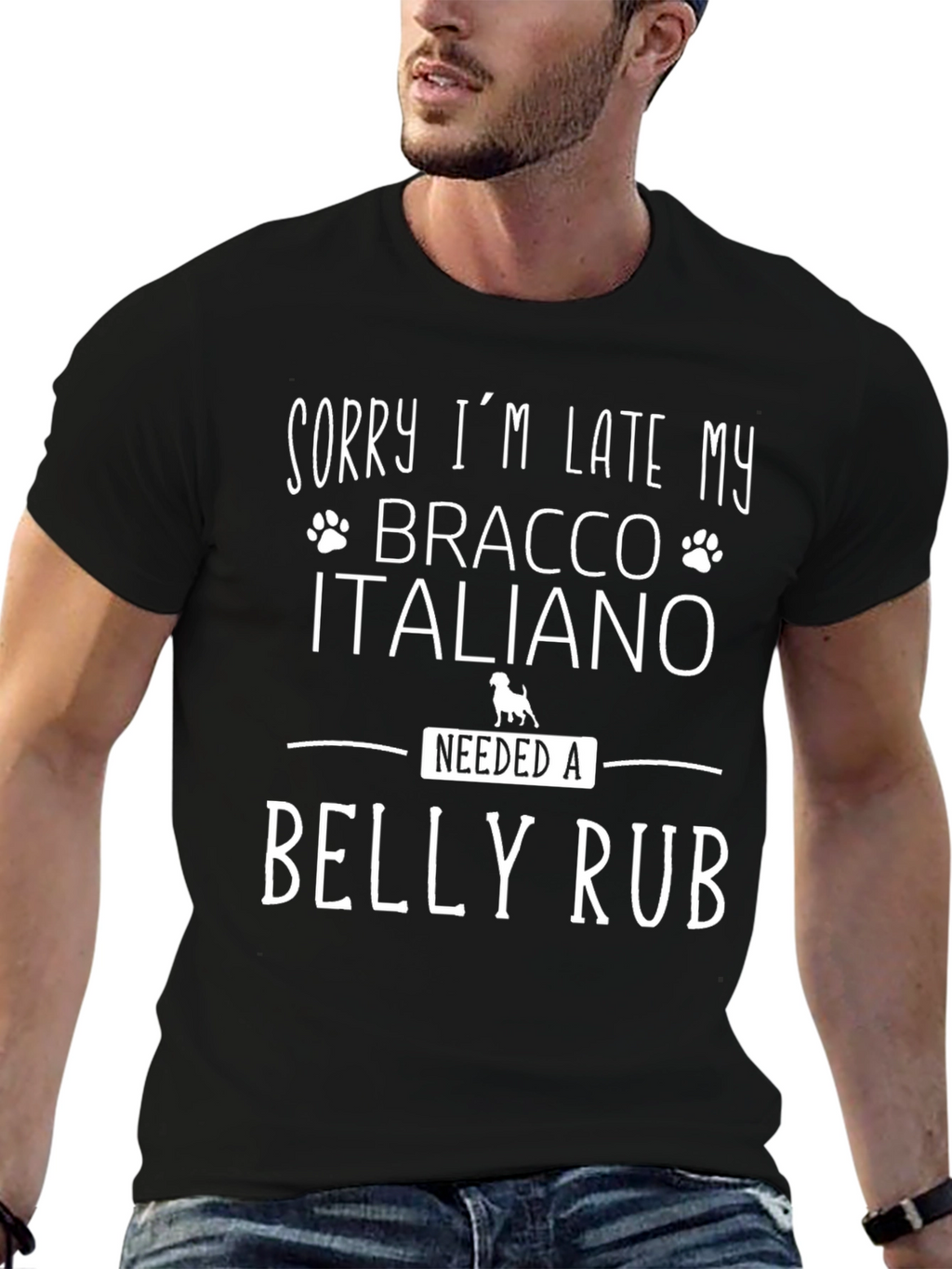 Bracco Italiano Belly Rub T-Shirt - Dog Lover Tee