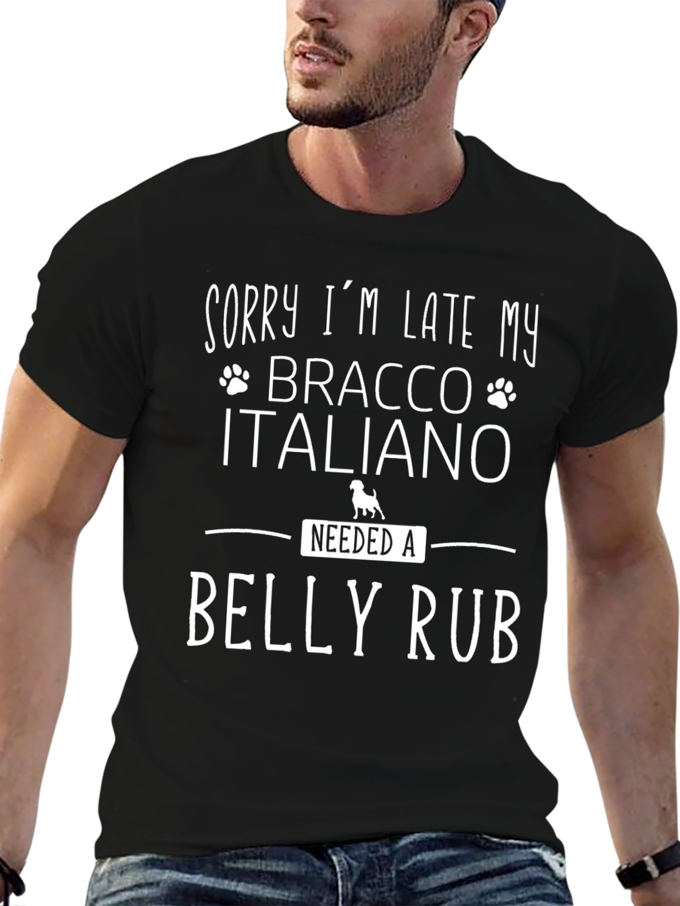 Bracco Italiano Belly Rub T-Shirt - Dog Lover Tee