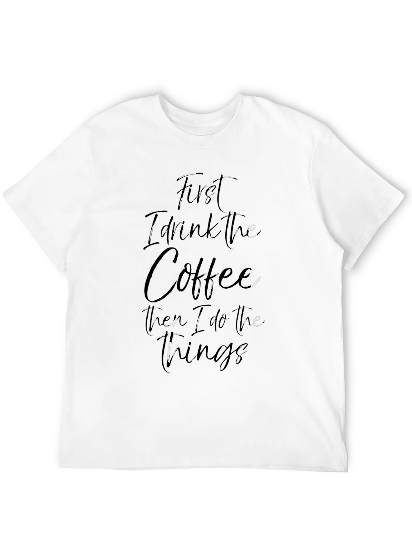 Coffee First Black Graphic Tee
