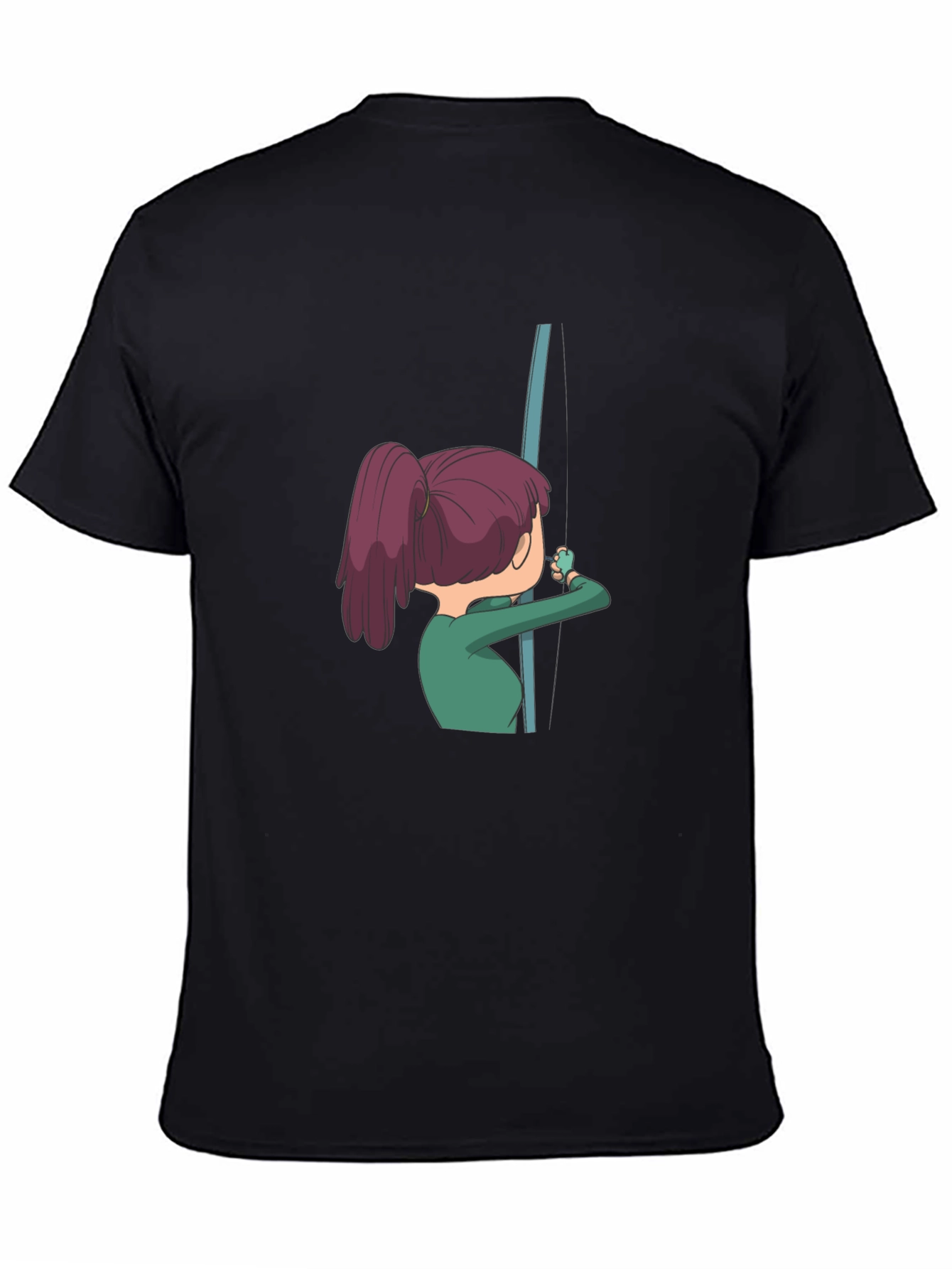 Cartoon Angler T-Shirt - Black