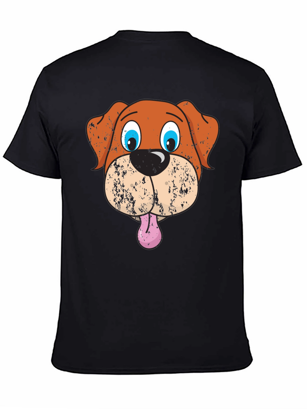Funny Dog Graphic Black T-Shirt