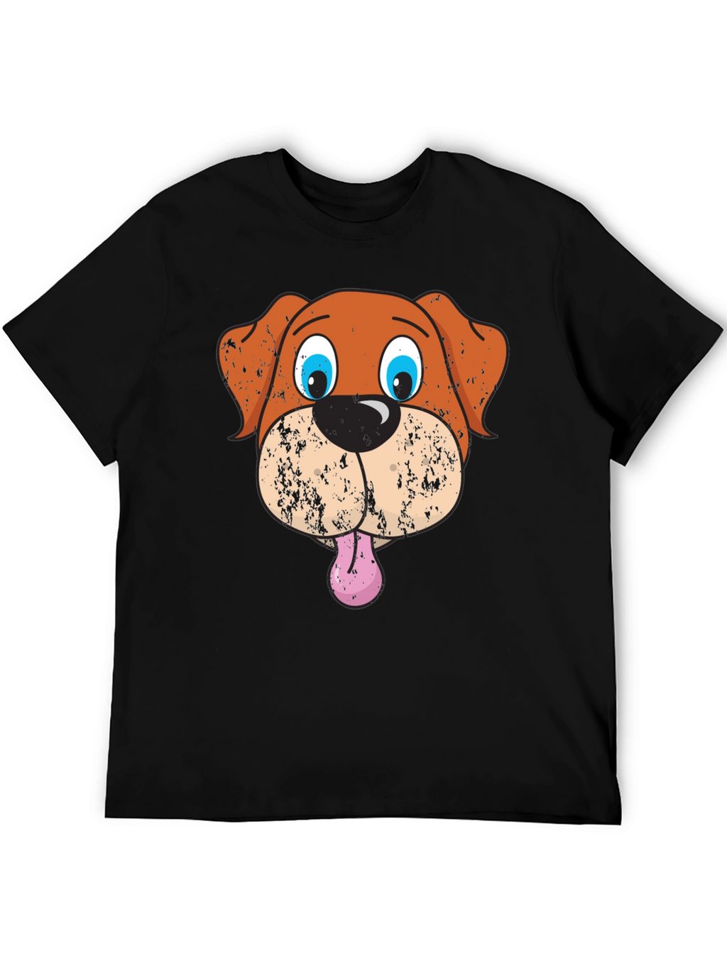 Funny Dog Graphic Black T-Shirt