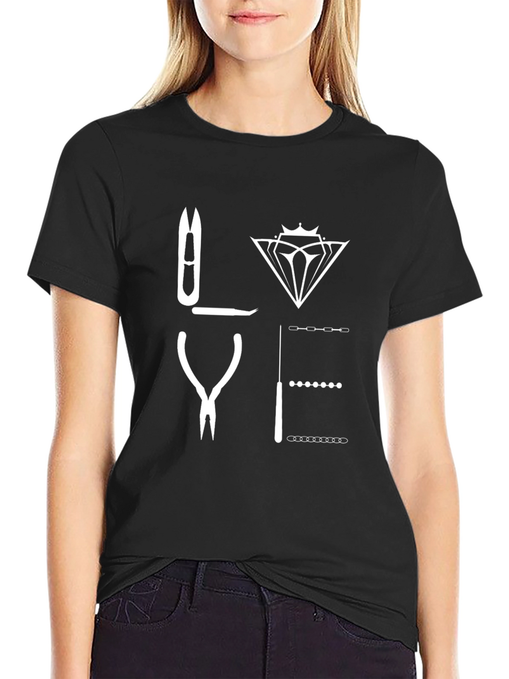 Nail Technician LOVE Graphic T-Shirt - Black