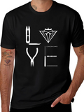 Nail Technician LOVE Graphic T-Shirt - Black
