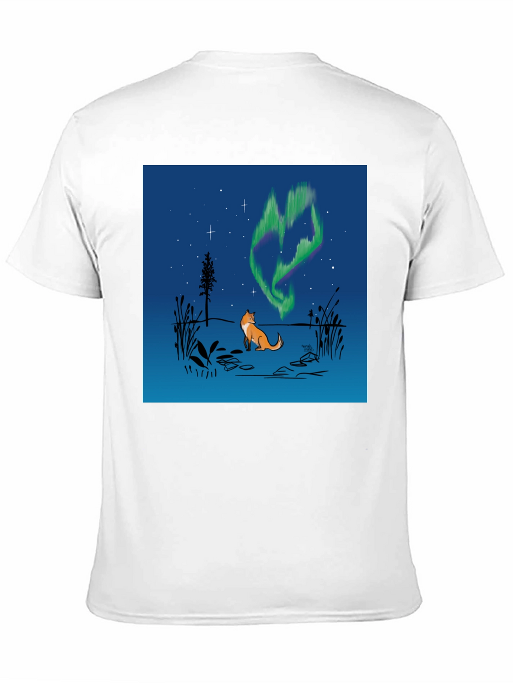 Fox & Aurora Borealis Graphic Tee