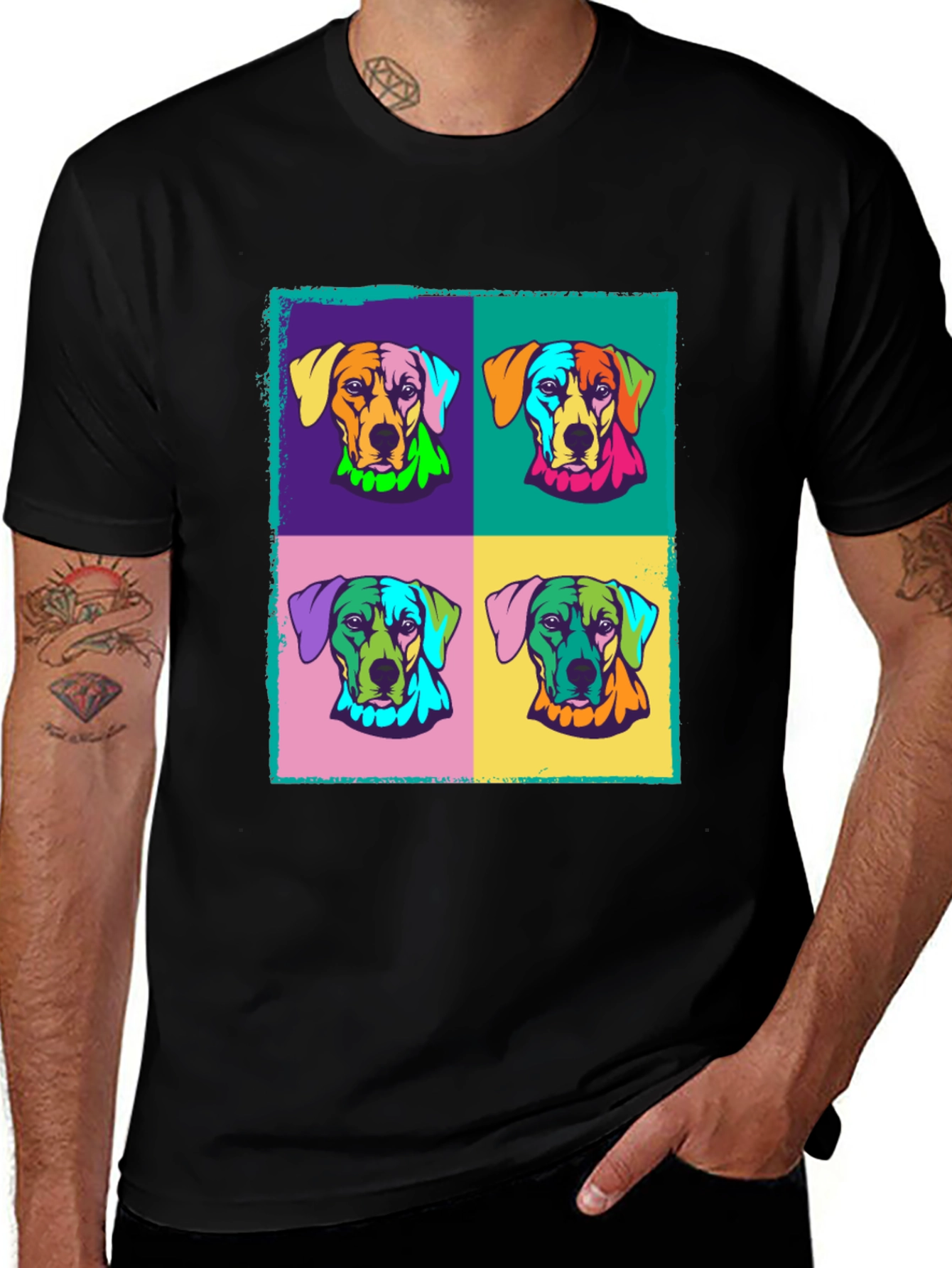 Pop Art Dog T-Shirt | Colorful Canine Tee