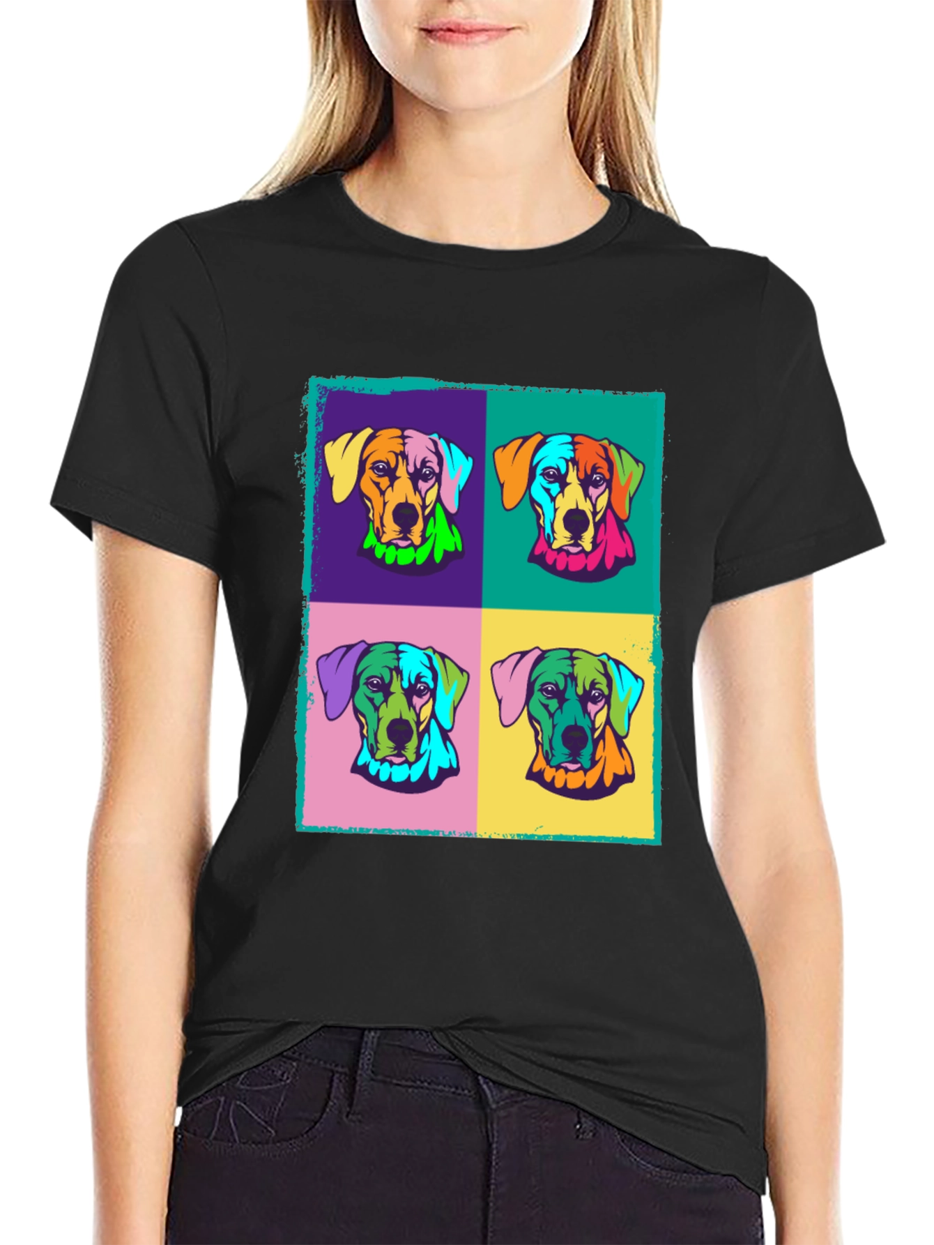 Pop Art Dog T-Shirt | Colorful Canine Tee