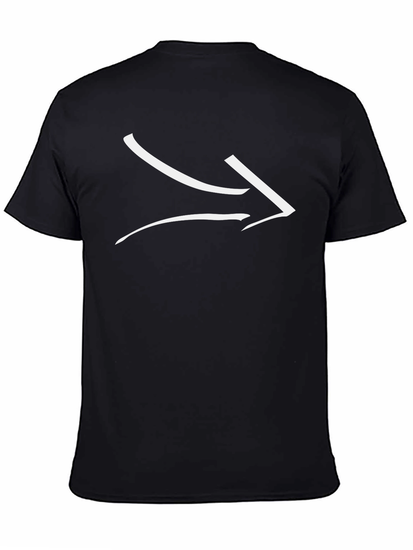 Modern Arrow Graphic Tee - Black Cotton Casual Shirt