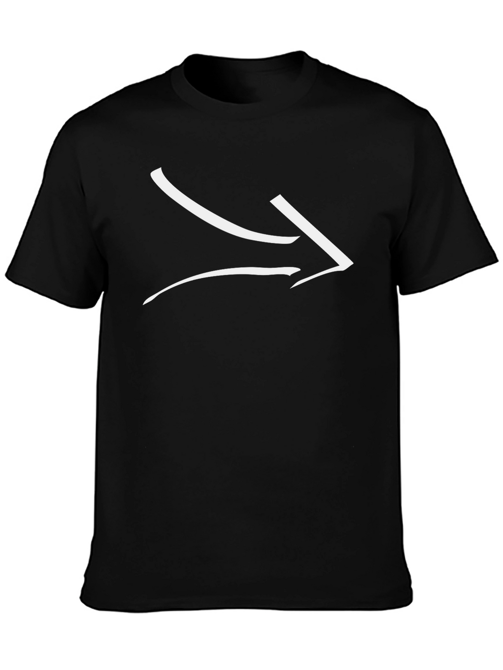 Modern Arrow Graphic Tee - Black Cotton Casual Shirt