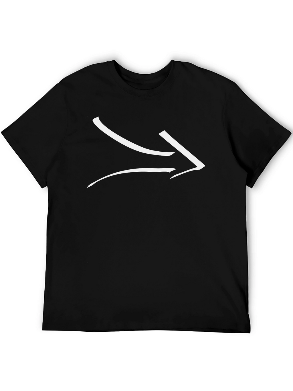 Modern Arrow Graphic Tee - Black Cotton Casual Shirt