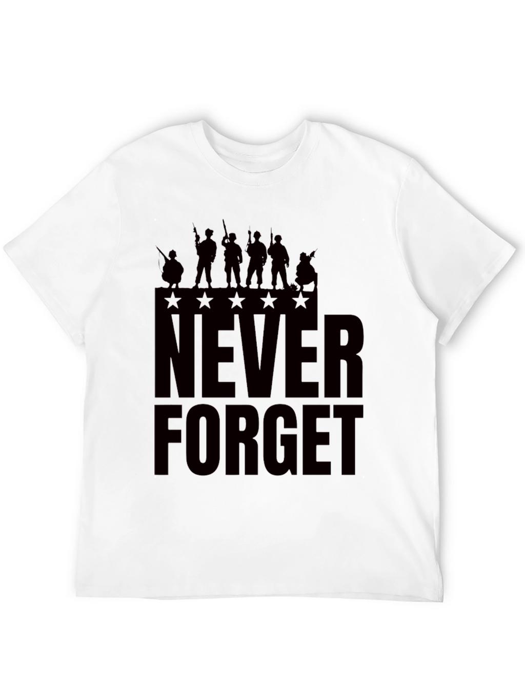 Never Forget Graphic Tee - Patriotic Mens T-Shirt