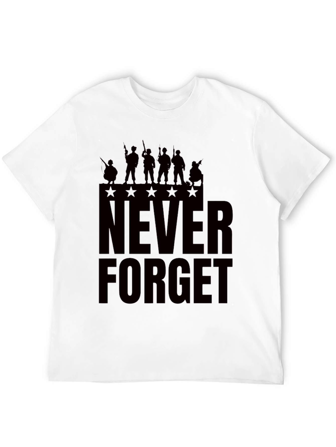 Never Forget Graphic Tee - Patriotic Mens T-Shirt