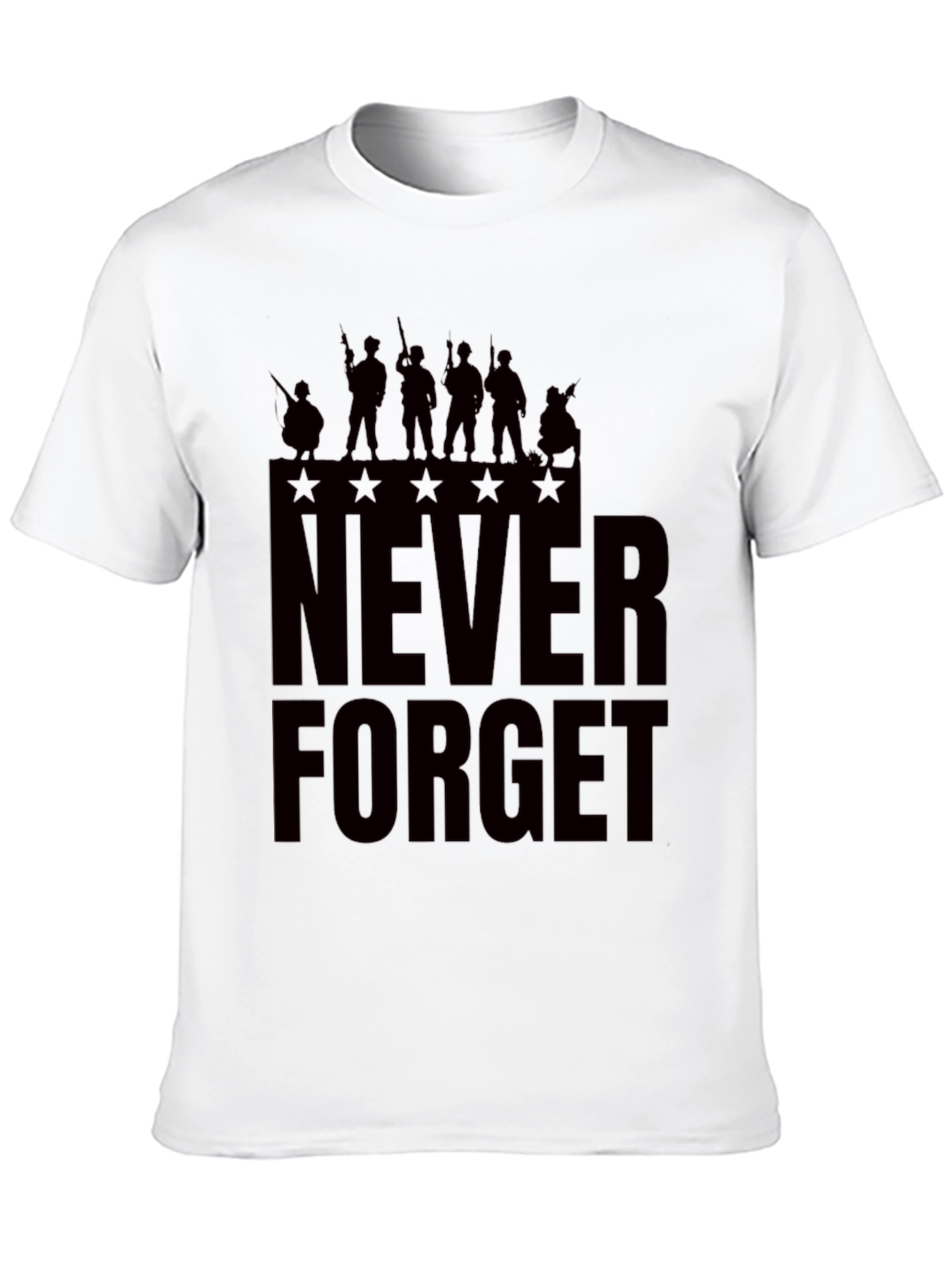 Never Forget Graphic Tee - Patriotic Mens T-Shirt