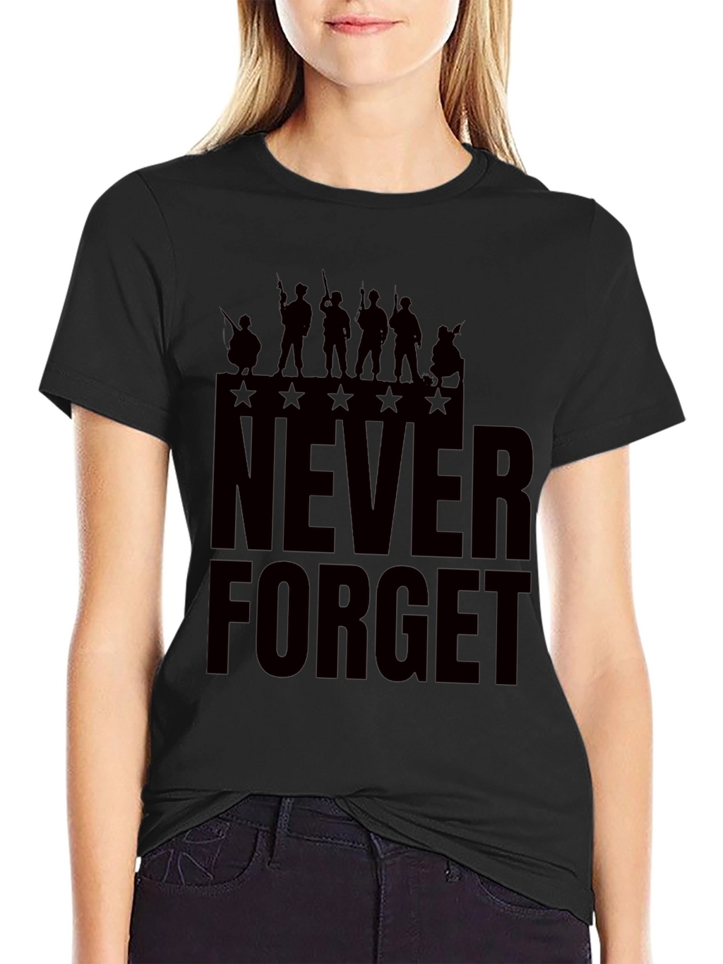 Never Forget Graphic Tee - Patriotic Mens T-Shirt