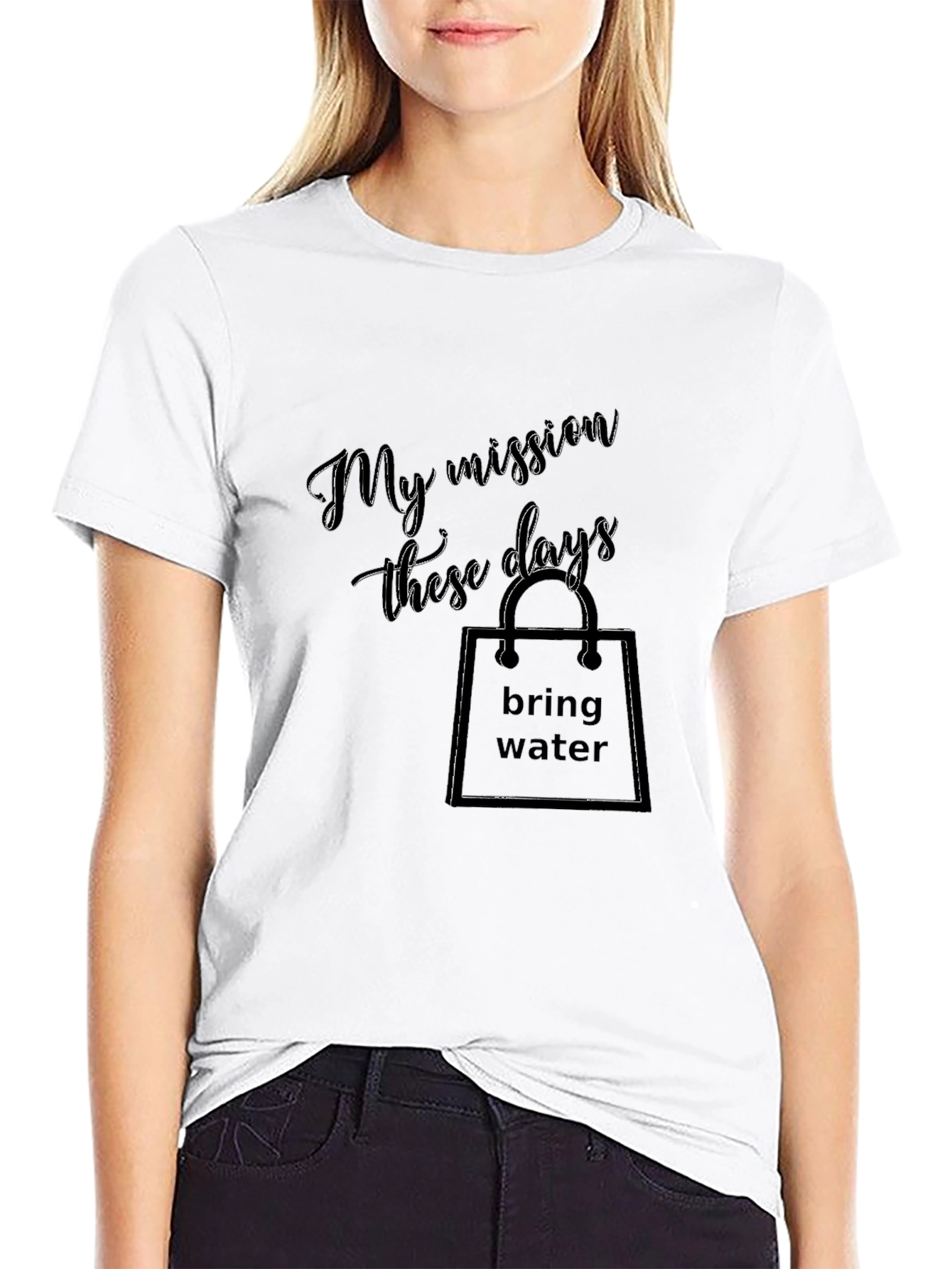 My Mission T-Shirt: Bring Water Black Tee