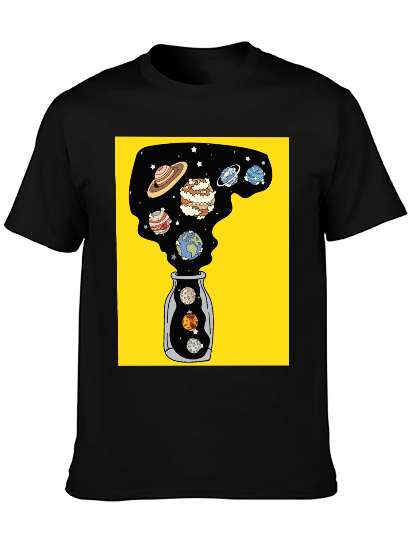 Planets in a Bottle Black Graphic Tee