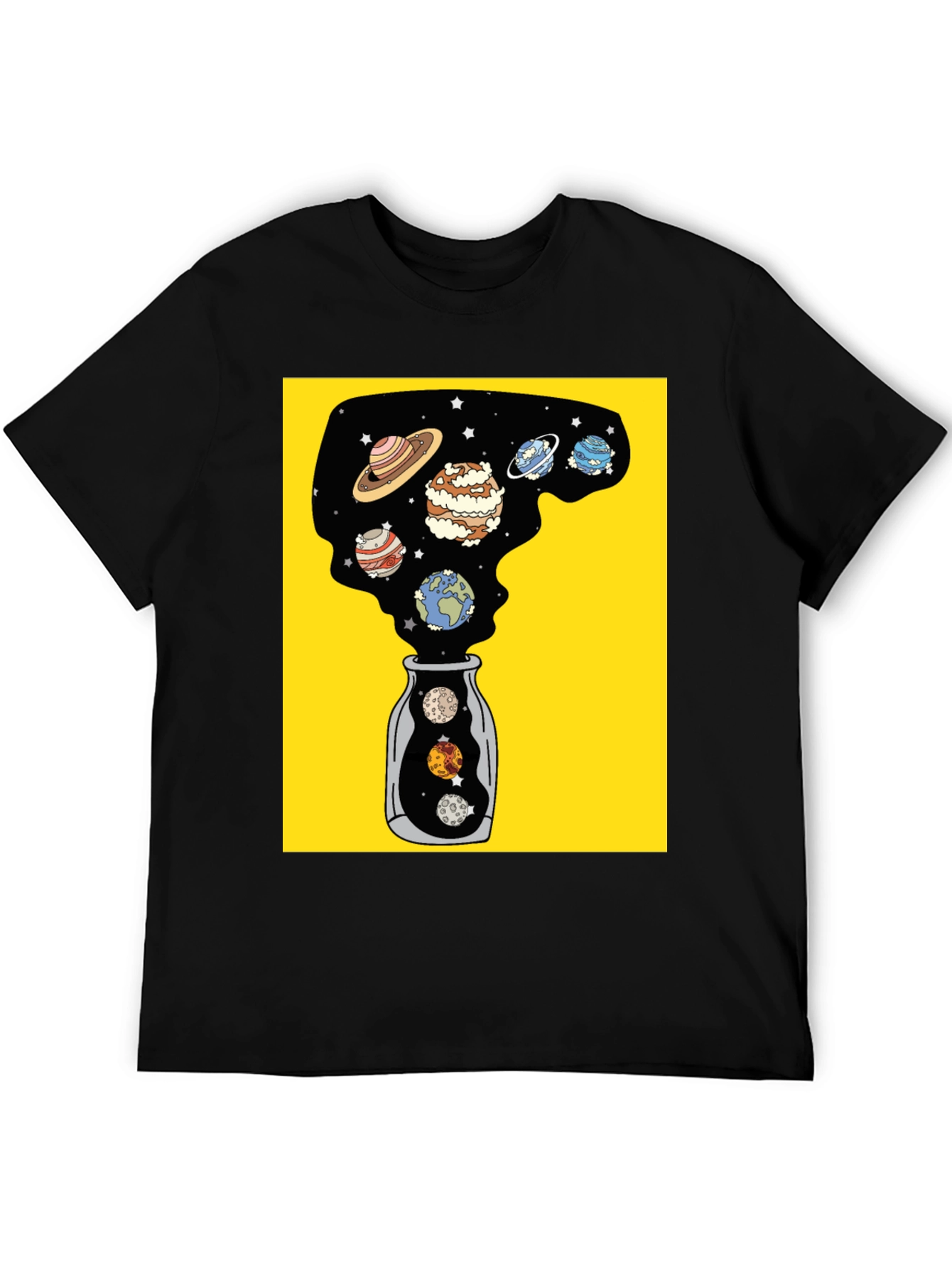 Planets in a Bottle Black Graphic Tee