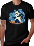 Surfing Panda T-Shirt - Cool Graphic Tee