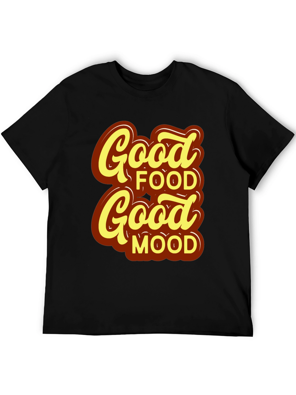 Good Food Good Mood T-Shirt - Stylish Black Tee