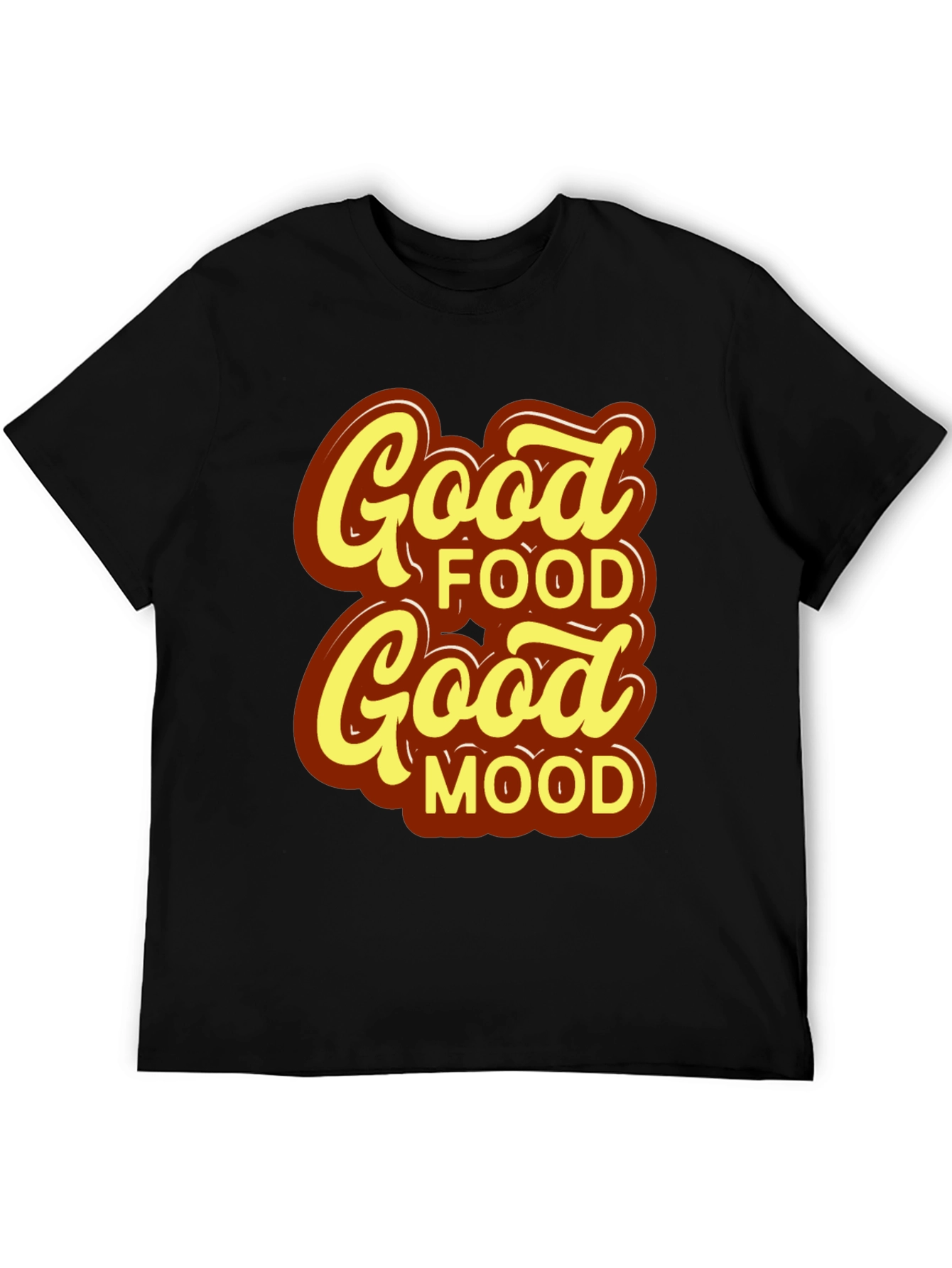 Good Food Good Mood T-Shirt - Stylish Black Tee