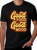 Good Food Good Mood T-Shirt - Stylish Black Tee