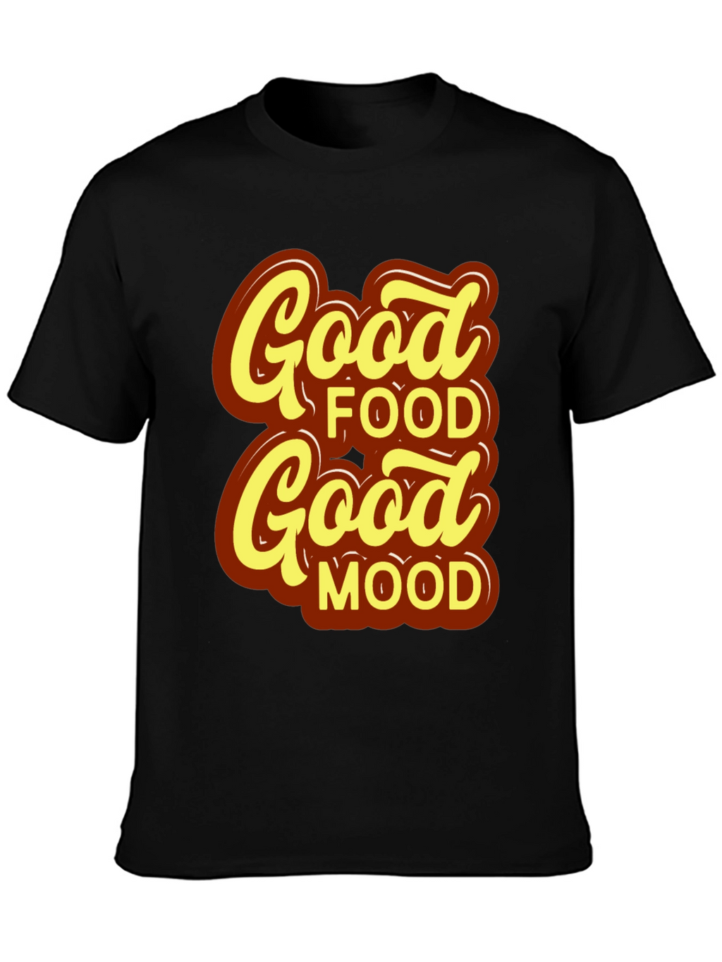 Good Food Good Mood T-Shirt - Stylish Black Tee