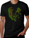 Abstract Face Graphic Tee - Stylish Black T-Shirt