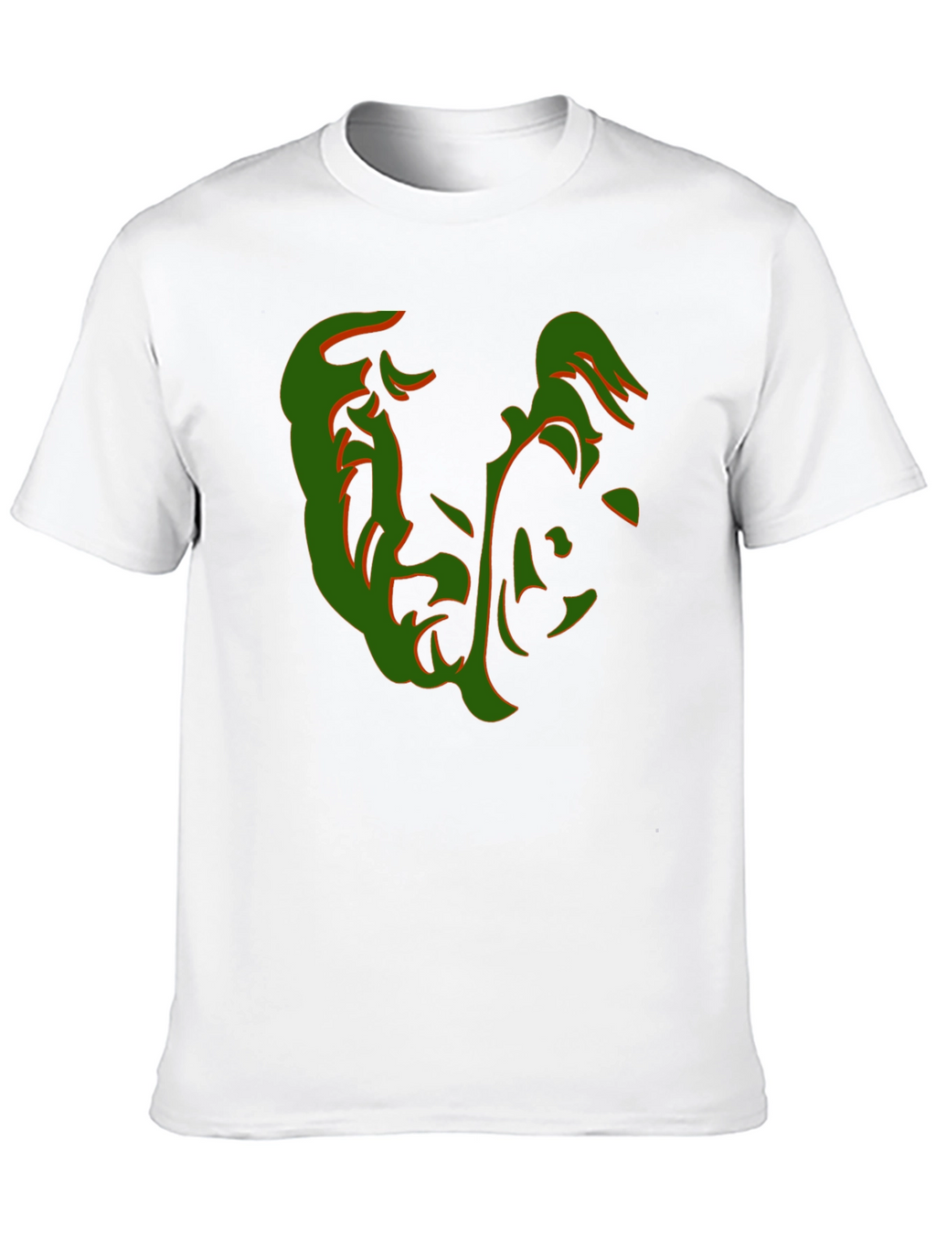 Abstract Face Graphic Tee - Stylish Black T-Shirt