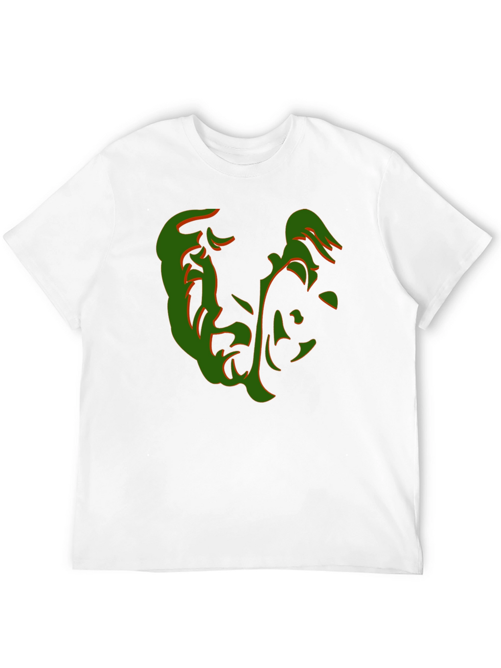 Abstract Face Graphic Tee - Stylish Black T-Shirt