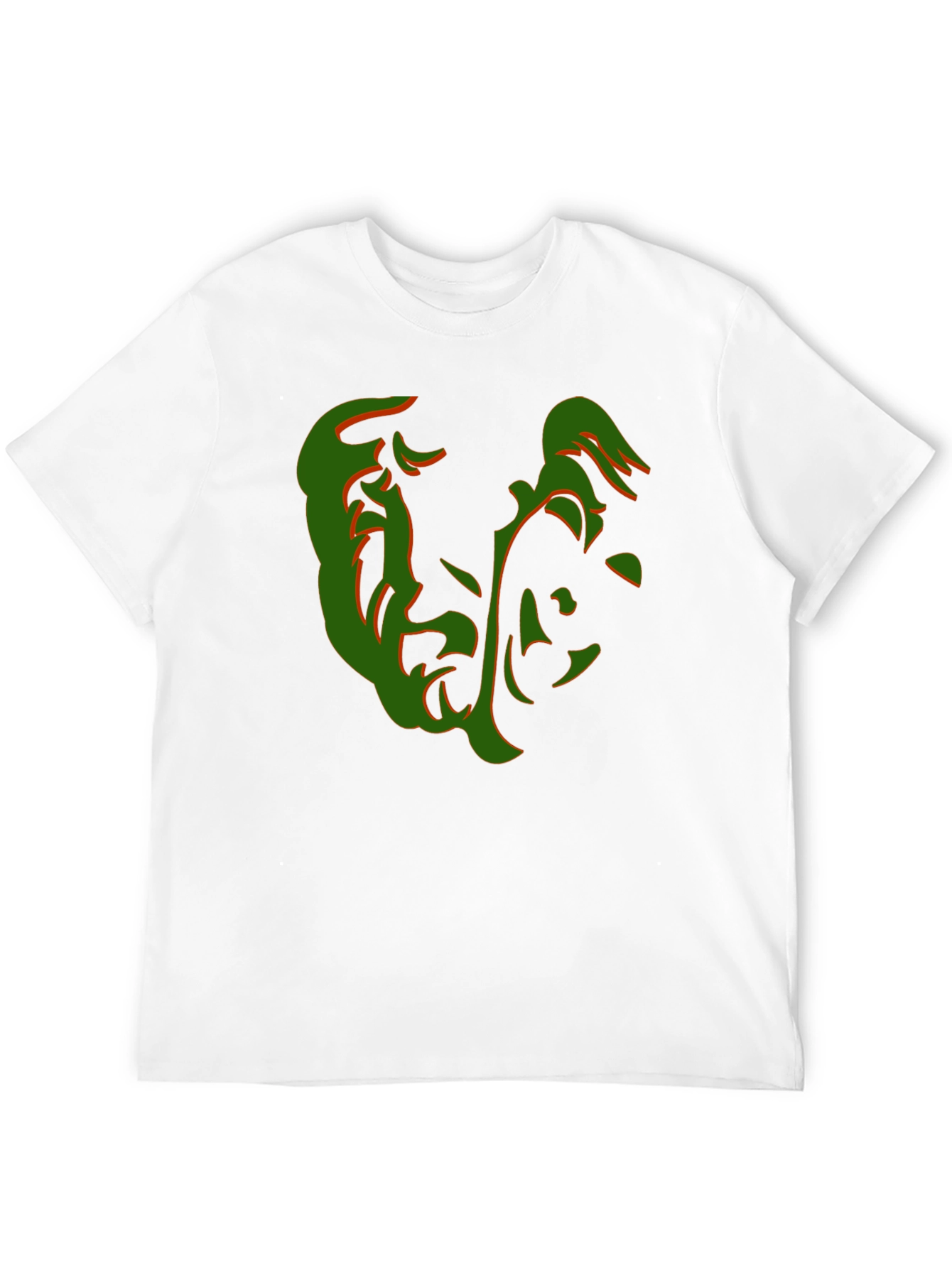 Abstract Face Graphic Tee - Stylish Black T-Shirt