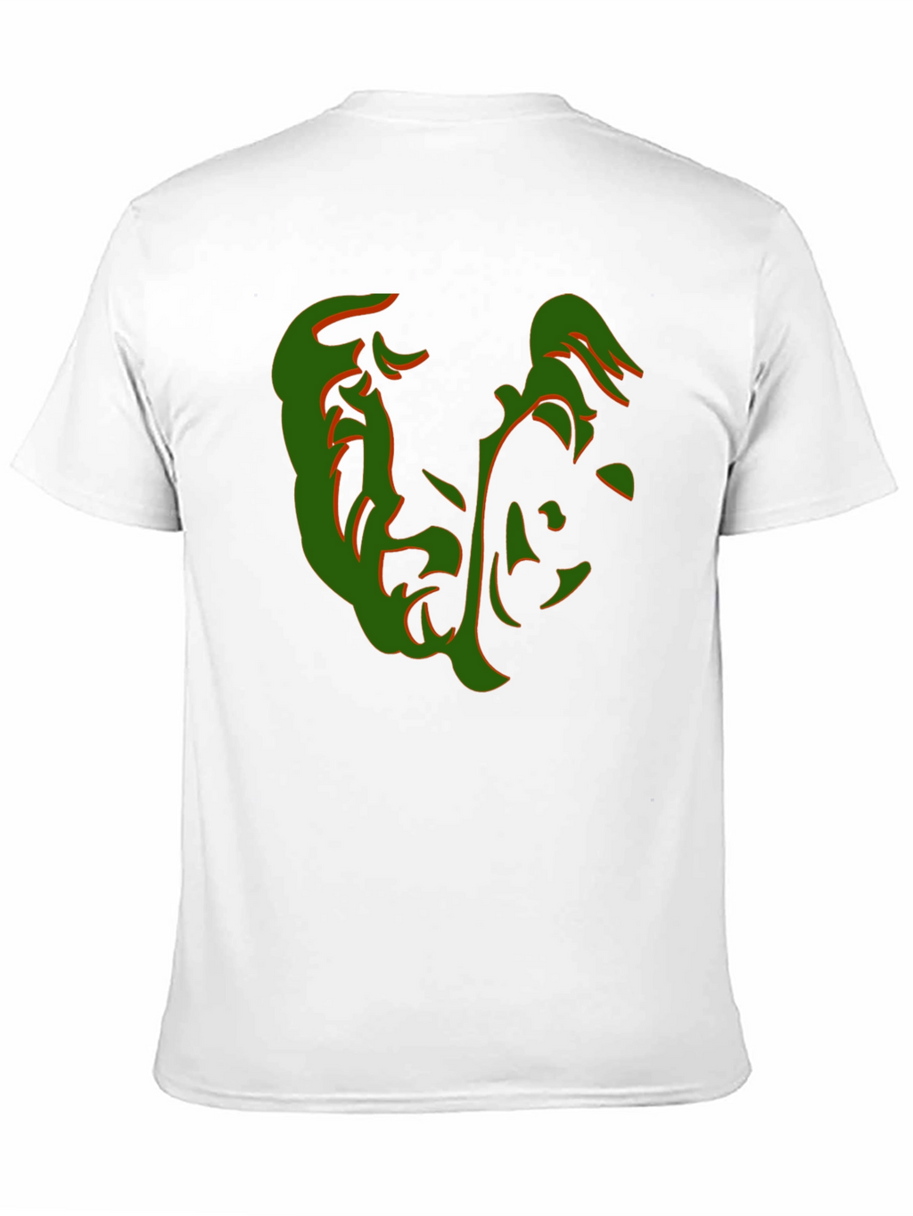 Abstract Face Graphic Tee - Stylish Black T-Shirt