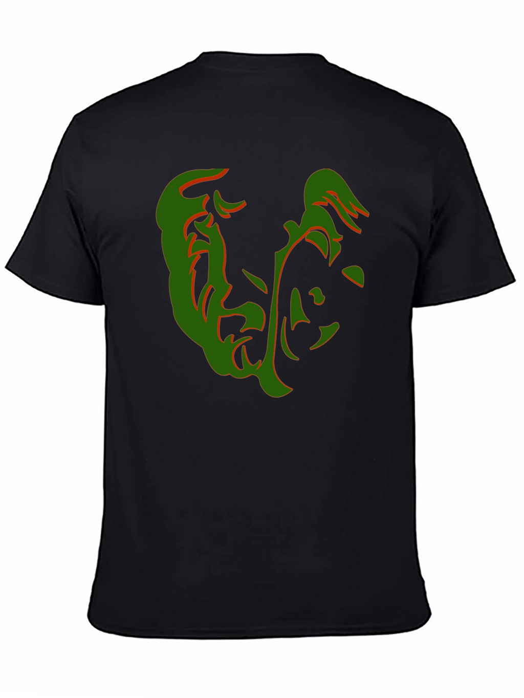Abstract Face Graphic Tee - Stylish Black T-Shirt