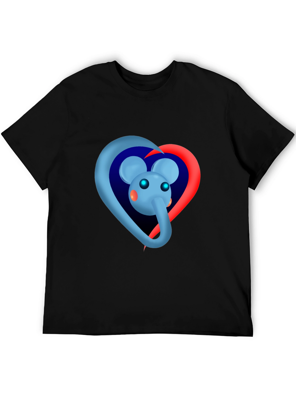 Elephant Heart Graphic Tee - Black