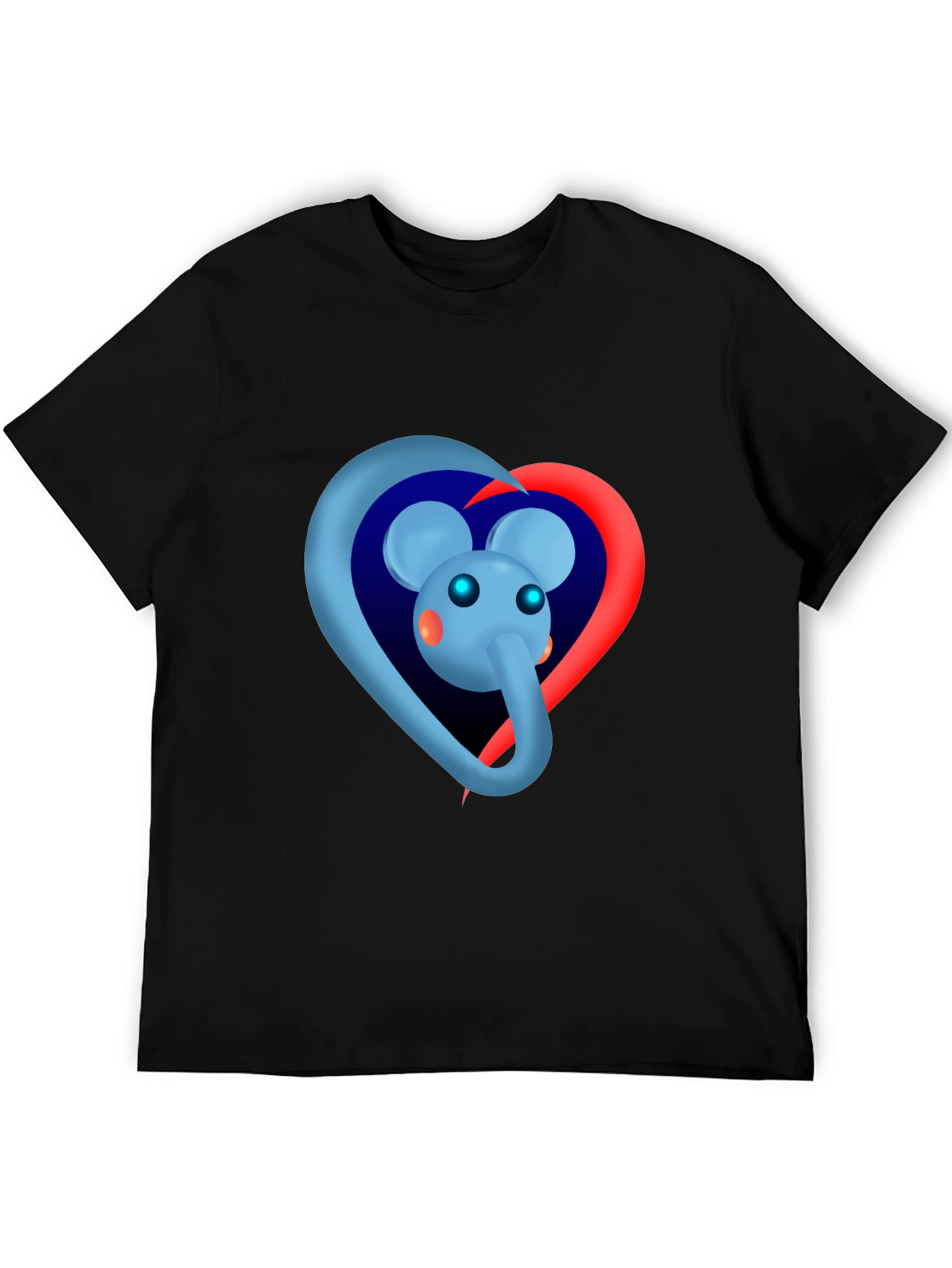 Elephant Heart Graphic Tee - Black