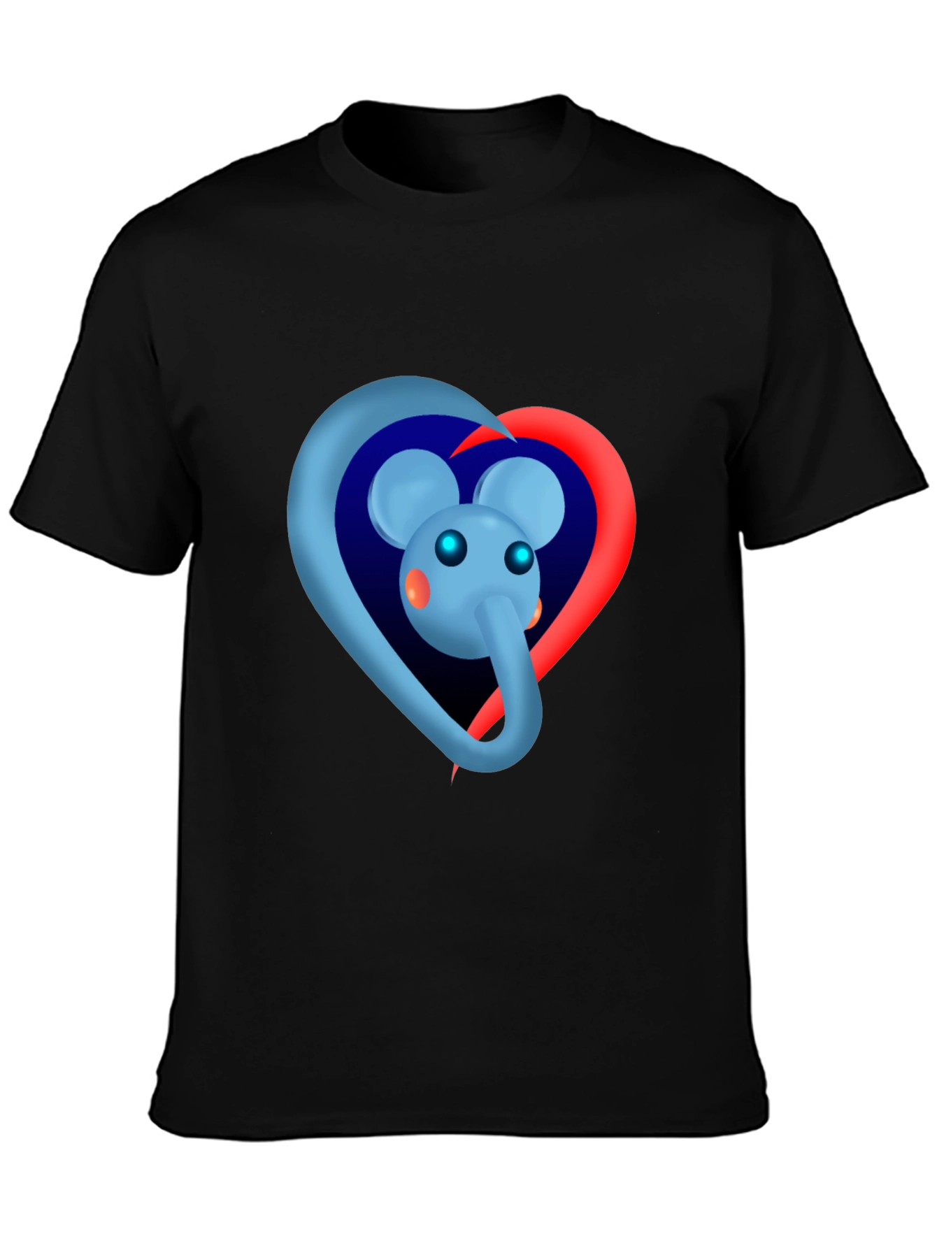 Elephant Heart Graphic Tee - Black