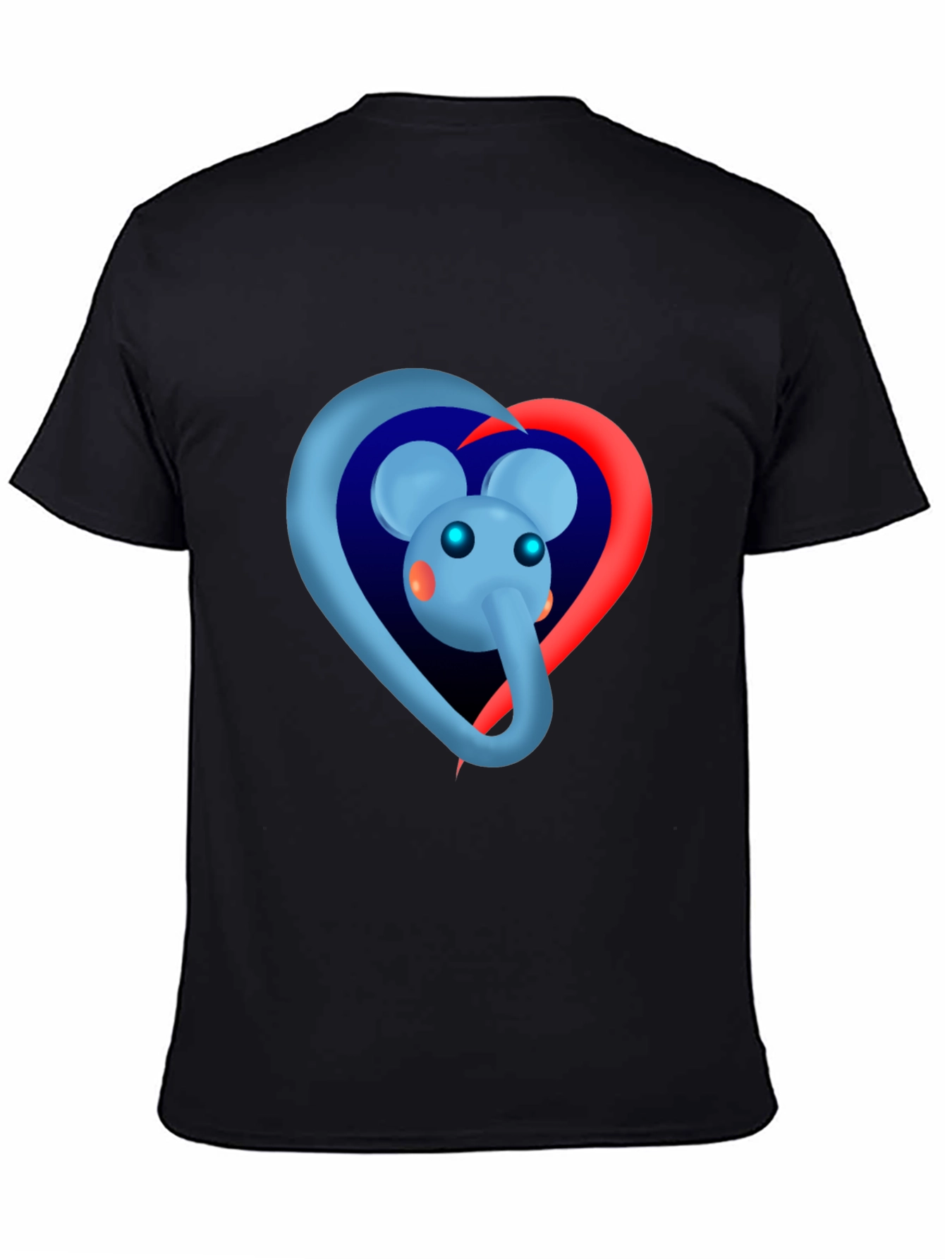 Elephant Heart Graphic Tee - Black
