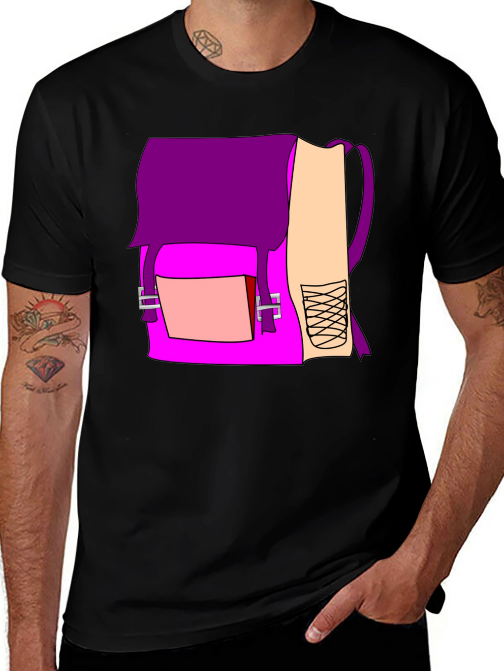 Purple Backpack Graphic Tee