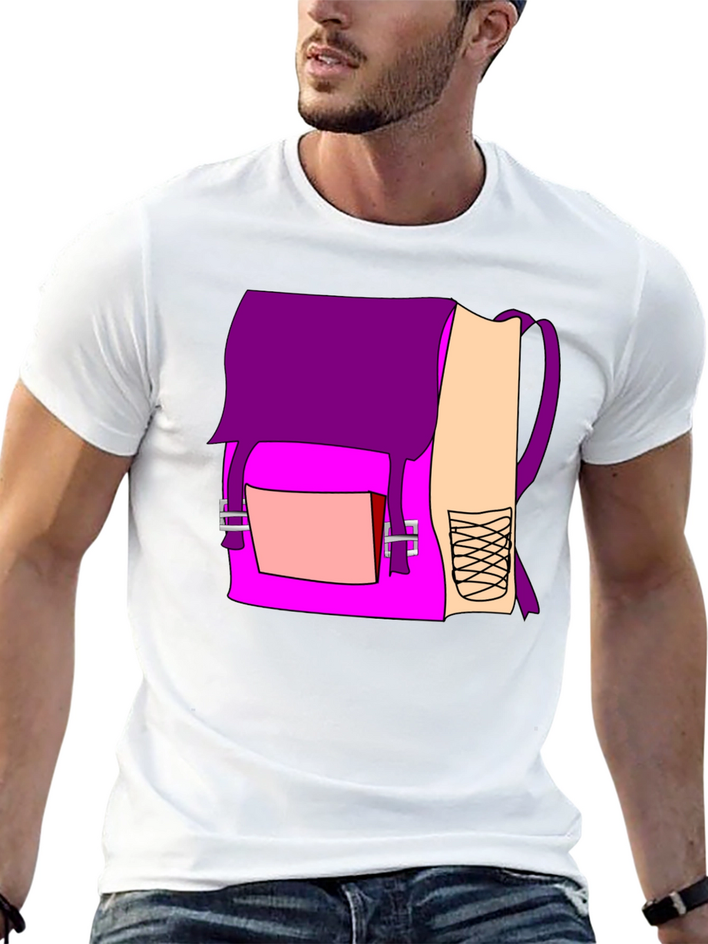 Purple Backpack Graphic Tee